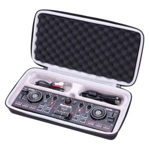 ltgem eva hard case for numark dj2go2 touch or numark dj2go2 pocket dj controller - travel protective carrying storage bag