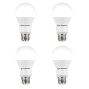 ecosmart 100-watt equivalent a19 non-dimmable cec led light bulb daylight (4-pack)