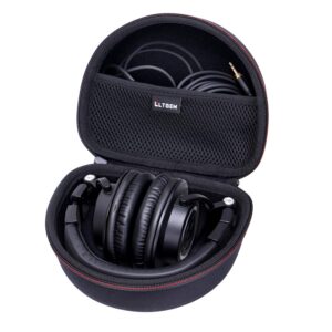 headphone case for audio-technica ath-m30x / ath-m50x / ath-m40x / ath-m50xbt2 / ath-m50xbt2ds headphones, black