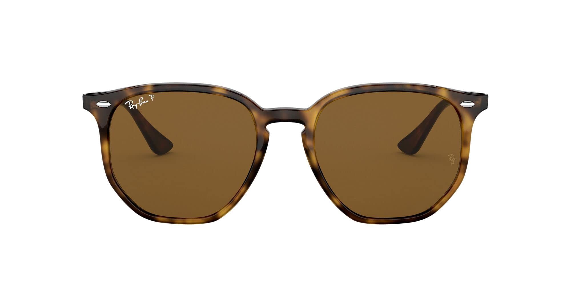 Ray-Ban RB4306 Hexagonal Sunglasses, Light Havana/Polarized Brown, 54 mm