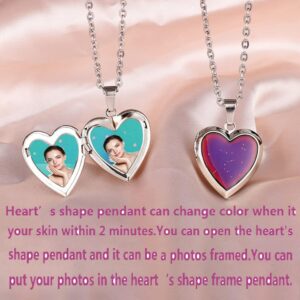 Mood Necklace Love Heart Change Color Emotional Feeling Adjustable Size Mood Rings 3pcs (3 pcs)