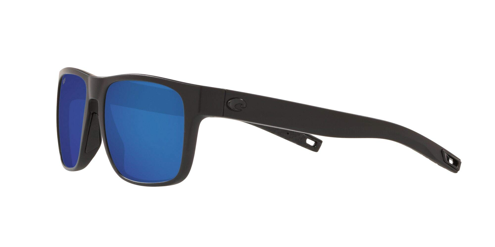 Costa Del Mar Mens Spearo Square Sunglasses, Blackout/Blue Mirrored Polarized-580P, 56 mm