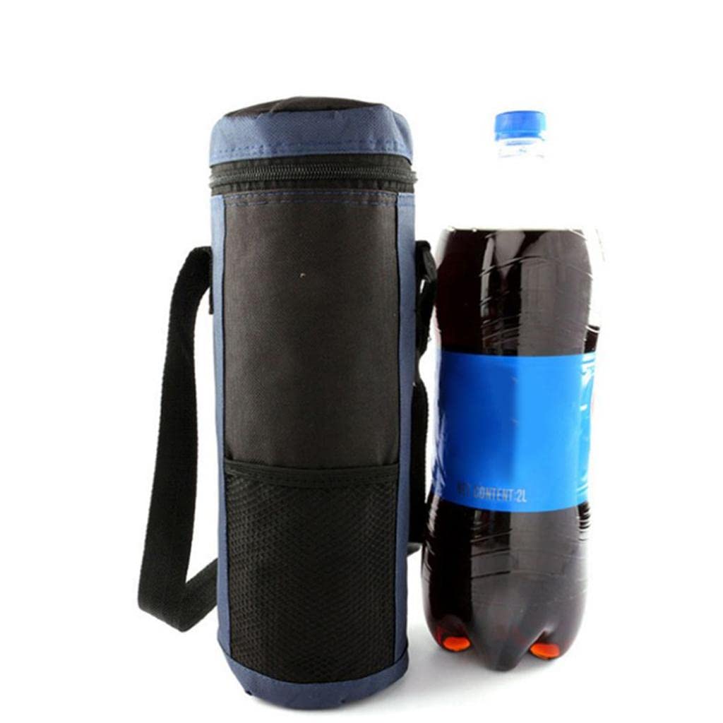 2L Oxford Cylinder Cooler Bag Insulated Water Drinks Bottles/Cans Carrying Bag - Blue