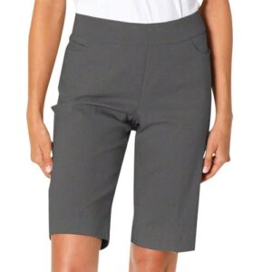 SLIM-SATION Women's Standard Shorts, Charcoal, 10