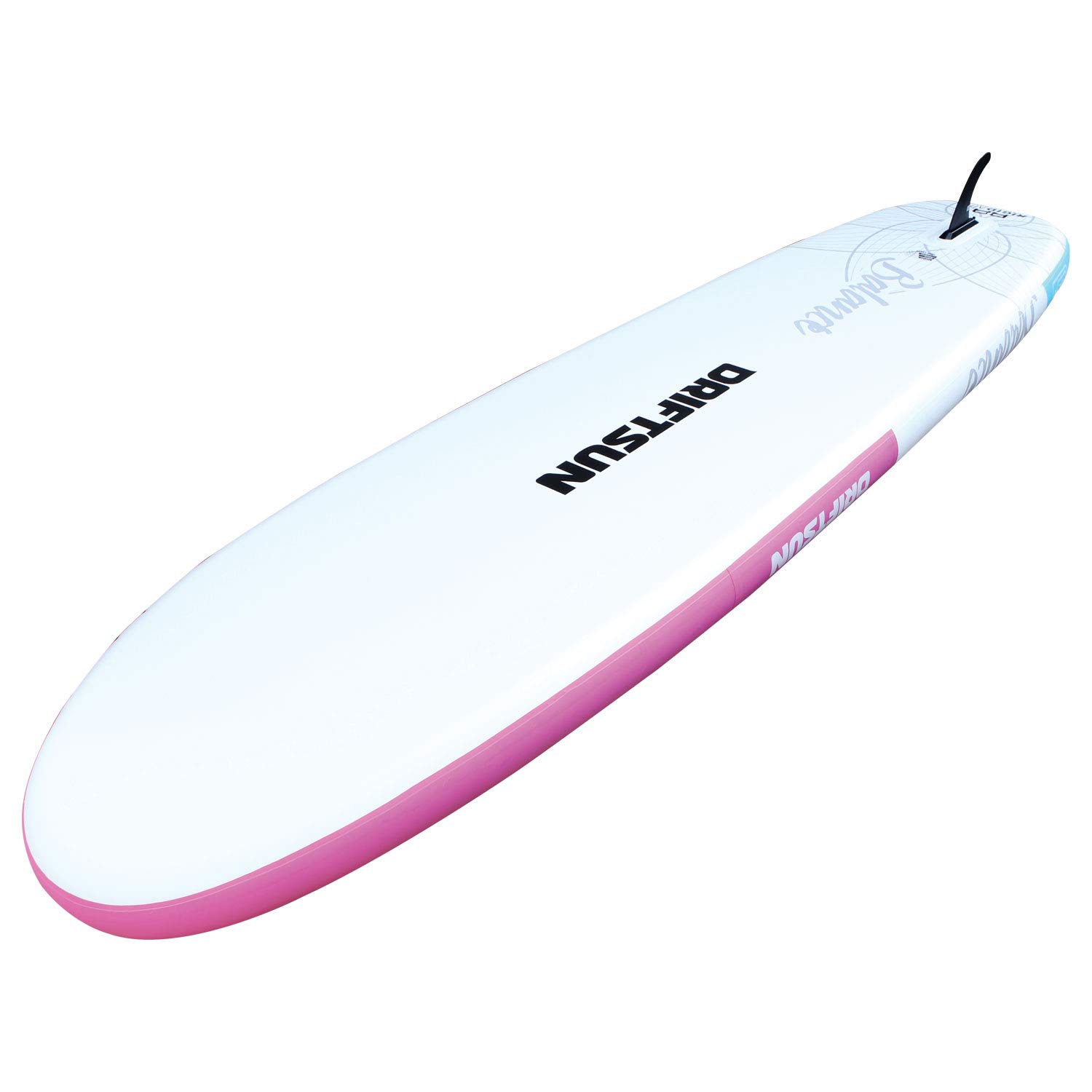 Driftsun 11 Foot Extra Wide Inflatable Stand Up Paddle Board Package with Rolling Travel Storage Backpack, Foldable Aluminum Pole, and More, Pink