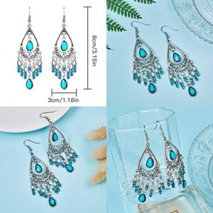 4 Pair Bohemian Vintage Earrings Dangle Drop Earring Jewelry Accessories for Women Supplies