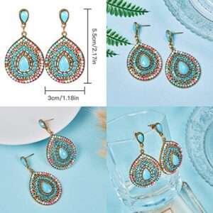 4 Pair Bohemian Vintage Earrings Dangle Drop Earring Jewelry Accessories for Women Supplies