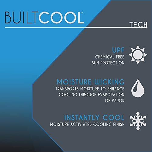 BUILTCOOL Adult Cooling Baseball Hat – Men & Women Moisture Wicking, Mesh Back, Lightweight, Performance Ball Cap for Fishing, Hiking, Kayaking, Golf, One Size, Black