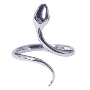 helen de lete snake s925 sterling silver adjustable ring for women