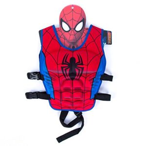 jksports children float swimming aid life jacket learn-to-swim buoyancy aid vest children float vest kids swimming training jacket learn to swim for boys girls (spiderman m)