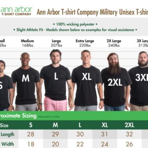 Ann Arbor T-shirt Co. Army Wicking PT Style Shirt | U.S. Military Performance Training Workout T-Shirt-(Poly,XL)