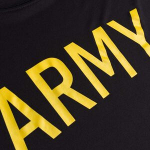 Ann Arbor T-shirt Co. Army Wicking PT Style Shirt | U.S. Military Performance Training Workout T-Shirt-(Poly,XL)