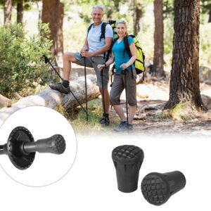 Alomejor Trekking Pole Tips 6pcs Trekking Hiking Pole s Rubber Tips End Walking Pole Feet Tips for Walking Hiking Trekking Poles