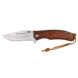 ifield folding knife camper el29037, stamina handle, total 7.2 inch, includes cord, 3.3 inch blade, camping tool for fishing, hunting, sport activity.