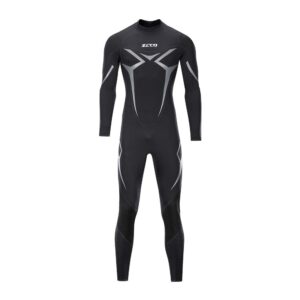 zcco wetsuits men's 3mm premium neoprene full sleeve dive skin for spearfishing,snorkeling, surfing,canoeing,scuba diving wet suits(xxl)