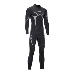 ZCCO Wetsuits Men's 3mm Premium Neoprene Full Sleeve Dive Skin for Spearfishing,Snorkeling, Surfing,Canoeing,Scuba Diving Wet Suits(XXL)