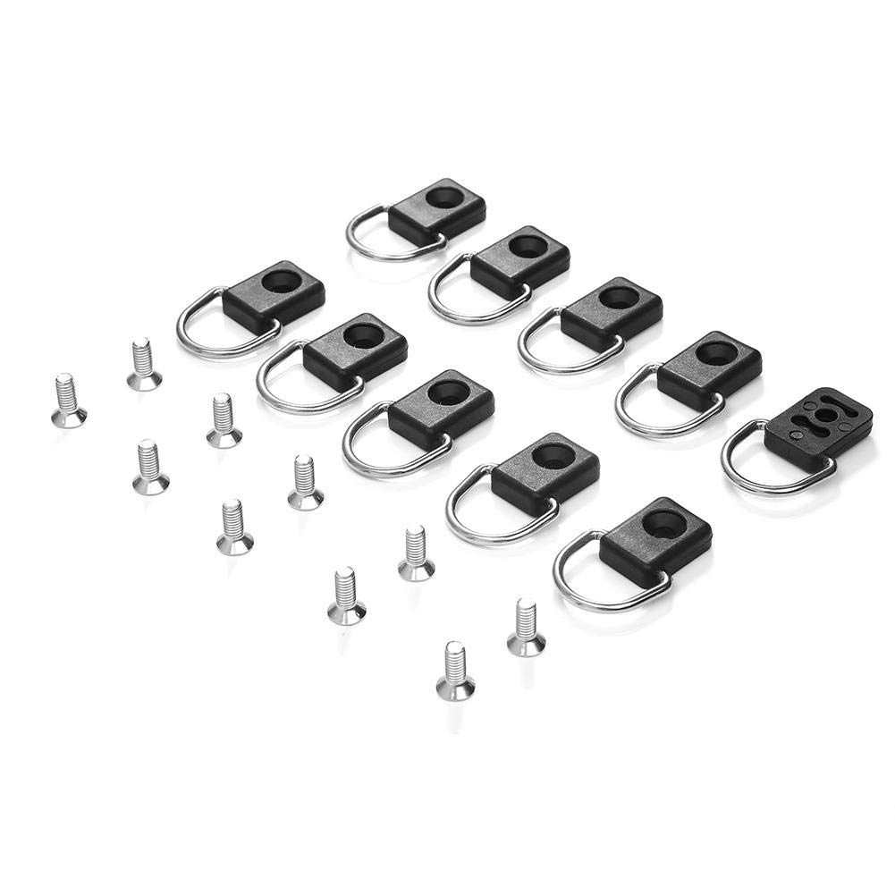 Bnineteenteam 10Pcs Kayak Safety D Rings,Outfitting Fishing Rigging D Rings with M6 Screws for Kayak Fishing Rigging Canoe Bungee Kit Accessory Boating