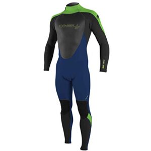 O'Neill Youth Epic 4/3mm Back Zip Full Wetsuit, Navy/Black/Dayglo, 12