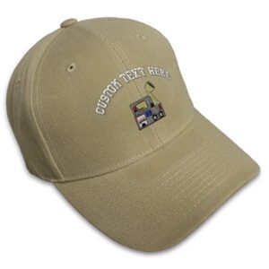 custom baseball cap ham radio communication embroidery general technology acrylic dad hats for men & women khaki personalized text here