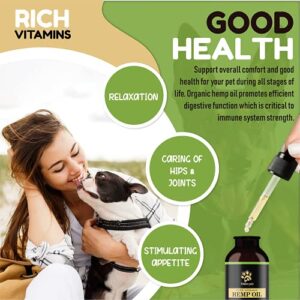 Billion Pets - Hemp Oil for Dogs and Cats - Hemp Oil Drops with Omega Fatty Acids - Hip and Joint Support