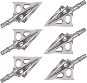 jianzd archery broadheads 100 grain fixed blades stainless steel hunting broadheads for crossbow recurve bow and compound bow