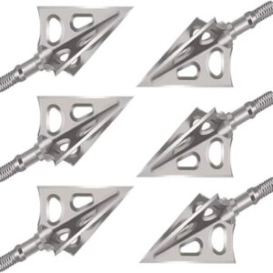 JIANZD Archery Broadheads 100 Grain Fixed Blades Stainless Steel Hunting Broadheads for Crossbow Recurve Bow and Compound Bow