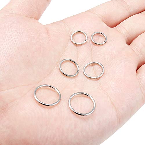 SCERRING 3 Pairs 16G G23 Titanium Hinged Clicker Segment Septum Nose Lip Ring Hoop Cartilage Tragus Sleeper Earrings Body Piercing Jewelry 8mm 10mm 12mm