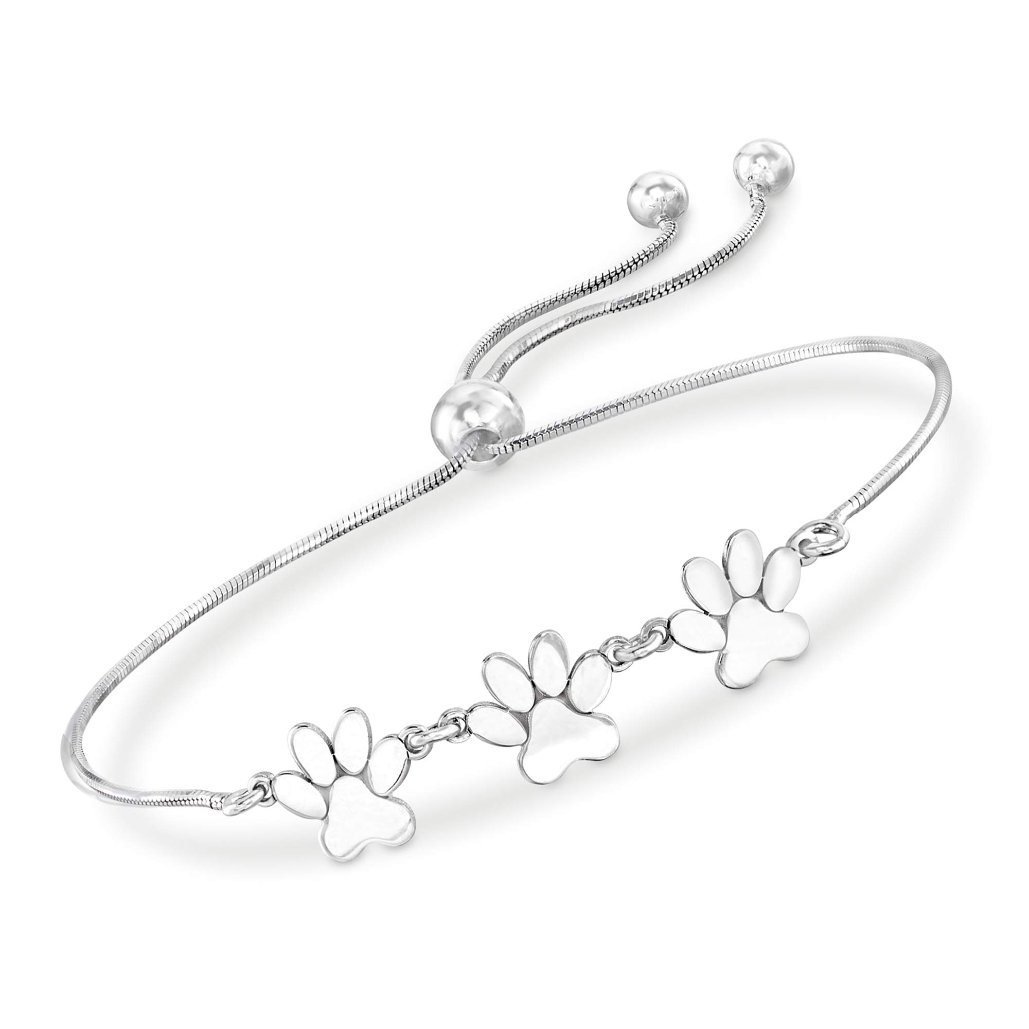 Ross-Simons Paw Print Bolo Bracelet