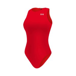 tyr wwdo6a61028 fem waterpolo breakaway red 28