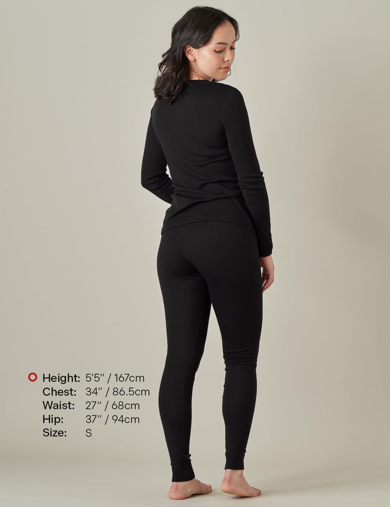 LAPASA Womens 100% Merino Wool Base Layer Set Lightweight Thermal Underwear Long John Top & Bottom Warm Cold Weather L58 Medium 1. Lightweight Black 1 Set