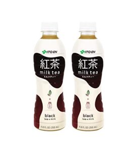 itoen japanese traditional matcha green tea/ black milk tea 11.8 oz (milk tea, 12 pack)