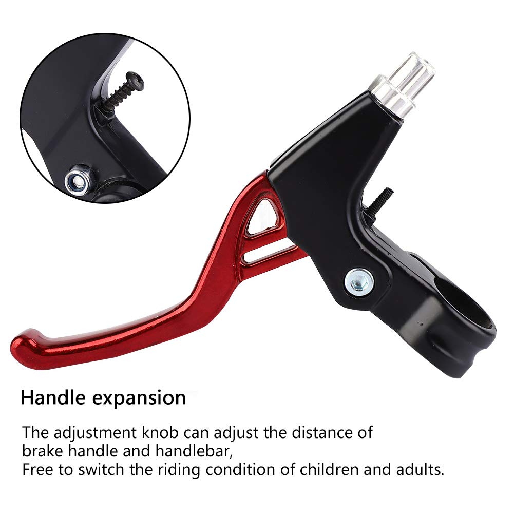 Brake Levers 1 Pair Aluminium Alloy Cycling Brake Level Handles Brake Levers for Road Bike Mountain Bike(Red)