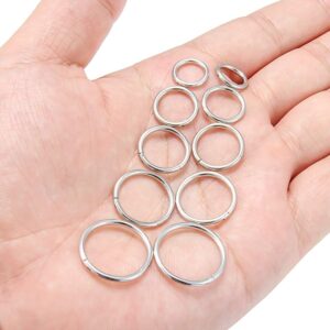 SCERRING 10PCS 14G Stainless Steel Hinged Clicker Segment Septum Nose Lip Ring Hoop Cartilage Tragus Sleeper Earrings Body Piercing Jewelry 8mm 10mm 12mm 14mm 16mm Silver