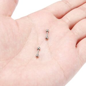 SCERRING 2PCS 16G G23 Titanium Helix Daith Cartilage Tragus Earrings Barbell Rings Stud Body Piercing Jewelry 6mm