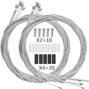 hapleby 10pcs premium bike shift cable, professional bicycle shift wire kit for mountain and road bicycle, for free 5 o-rings, 10 end ferrules and 20 end caps