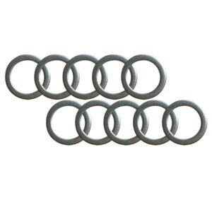 yuauy 10 x pedal washers 20mm x 15mm w/ 1mm thickness stainless steel replacement silver for moutain bike road bike