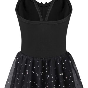 DANSHOW Ballet Leotards for Girls Dance Camisole Dress with Shiny Tutu Skirt(4041-06-M)