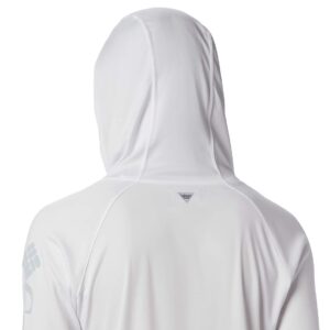 Columbia Women's Tidal Tee Hoodie, White/Cirrus Grey Logo, Medium