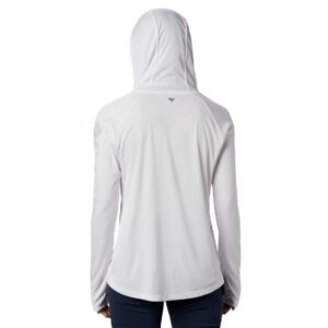 Columbia Women's Tidal Tee Hoodie, White/Cirrus Grey Logo, Medium