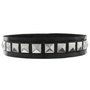 Skeleteen Biker Leather Studded Choker - Gothic Punk Rock N Roll Jewelry Accessories Leather and Metal Collar Costume Necklace