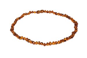 amberage natural baltic amber necklaces for women - hand made from polished/certified baltic amber baroque beads/quality guaranteed (3 colors) (45cm- 17.72inch) (cognac)