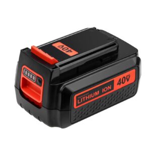 3.0ah replacement for black and decker 40v lithium battery lbx2040 lbxr36 lbxr2036 lst540 lcs1240 lbx1540 lst136w lbx2540 lst136 lht2436 lsw36 cordless tools battery