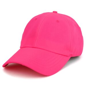 Armycrew Lightweight Bright Neon Color Polyester High Visibility Baseball Cap - Neon Pink