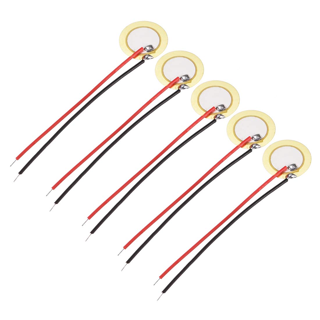 uxcell 5 Pcs Piezo Discs 15mm Acoustic Pickup Transducer Microphone Trigger Element CBG Guitar