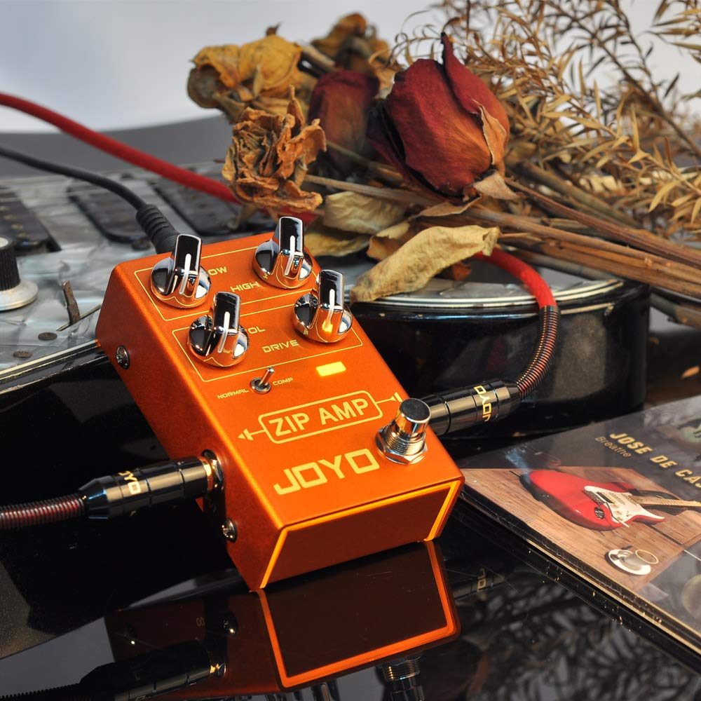 JOYO R-04 ZIP AMP Pedal Effect Strong Compression Overdrive Pedal Simulate Amplifier Effect Pedal for Electric Guitar True Bypass