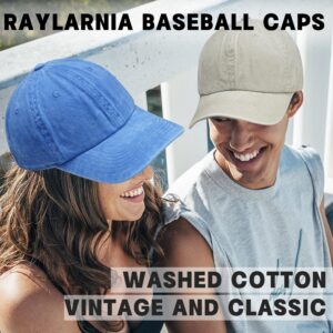 2 Pack Baseball Caps Golf Dad Hats,Ajustable Vintage Washed Cotton Ball Cap for Men Women(Black+WineRed)