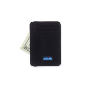 kavu fairbanks double sided slim cotton canvas wallet - black