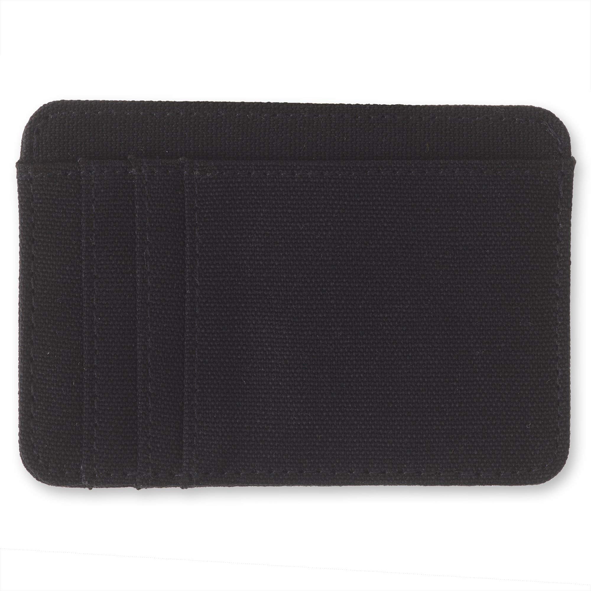 KAVU Fairbanks Double Sided Slim Cotton Canvas Wallet - Black