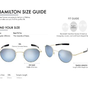 Randolph USA | Hamilton Round Hexagon Sunglasses for Men or Women Polarized 100% UV