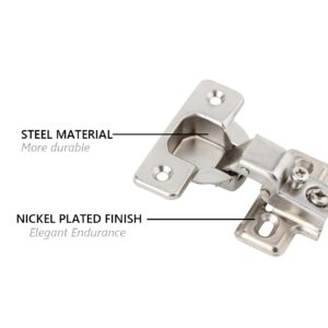 Silverline Face Frame Concealed Euro 105Deg Self Closing Compact Cabinet Hinges (6 Pack)